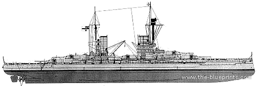 Корабль SMS Groaer Kurfurst (1916) - чертежи, габариты, рисунки