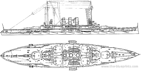 SMS Helgoland (Battleship) (1911) - drawings, dimensions, pictures