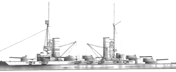 Крейсер SMS Kaiser (1909) - чертежи, габариты, рисунки