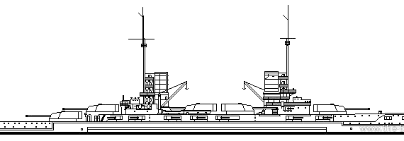 Крейсер SMS Kaiserin (1913) - чертежи, габариты, рисунки