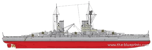 Корабль SMS Koenig (Battleship) (1914) - чертежи, габариты, рисунки