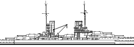 Крейсер SMS Kronprinz Wilhlem (1914) - чертежи, габариты, рисунки
