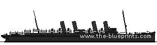 Cruiser SMS Kronprinz Wilhlem (Auxiliary Cruiser) (1914) - drawings, dimensions, pictures