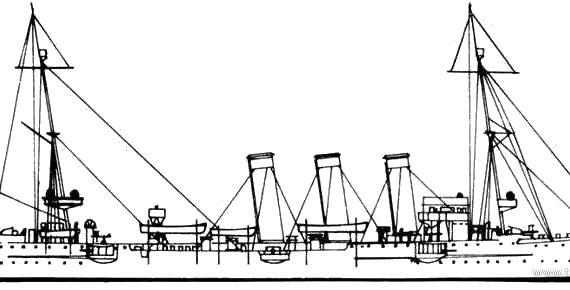 Крейсер SMS Munchen (1905) - чертежи, габариты, рисунки