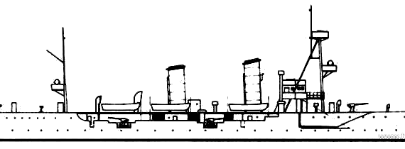 Крейсер SMS Niobe (1900) - чертежи, габариты, рисунки