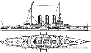 Корабль SMS Sankt Georg (Cruiser) - чертежи, габариты, рисунки