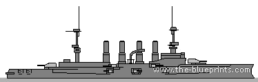 Корабль SMS Scharnhorst (Battleship) - чертежи, габариты, рисунки