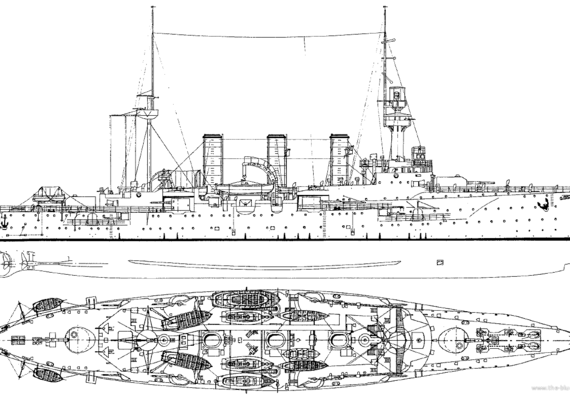SMS Victoria Louise (Protected Cruiser) (1898) - drawings, dimensions, pictures