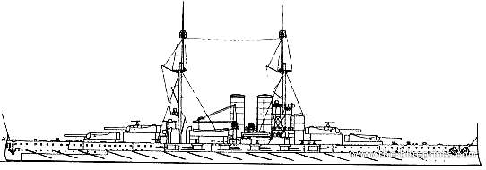 Корабль SMS Viribus Unitis (1914) - чертежи, габариты, рисунки