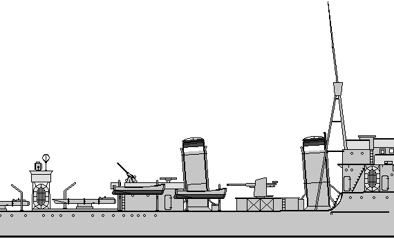 Корабль SNS Almirante Antequera (Destroyer) (1936) - чертежи, габариты, рисунки