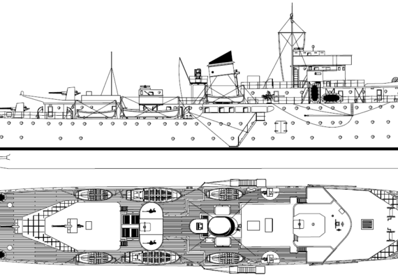 Ship SNS Calvo Sotelo (1939) - drawings, dimensions, pictures