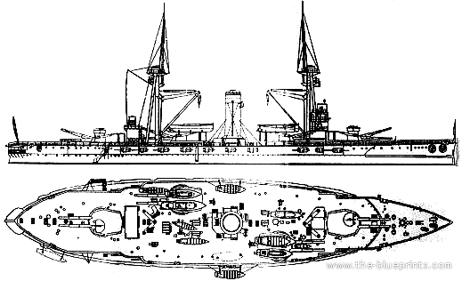 Корабль SNS Espana - Spain (Battleship) (1913) - чертежи, габариты, рисунки