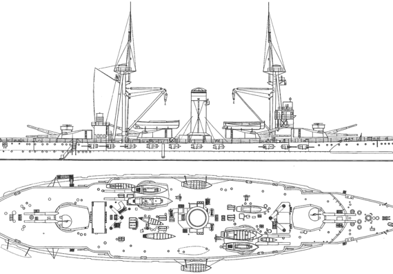 Ship SNS Espana (Battleship) (1913) - drawings, dimensions, pictures