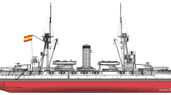 Ship SNS Espana (Battleship) (1923) - drawings, dimensions, pictures