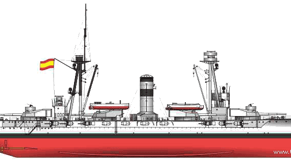 Ship SNS Espana (Battleship) (1937) - drawings, dimensions, pictures