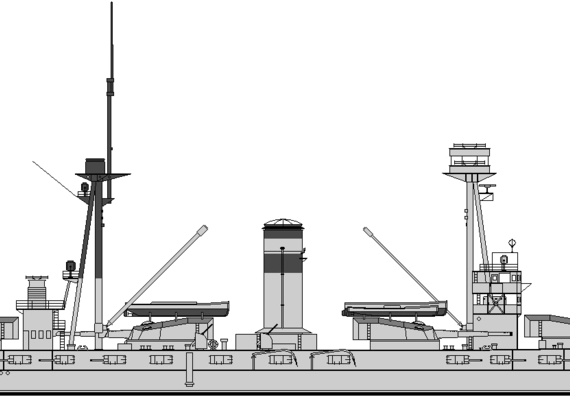 Ship SNS Espania (Battleship) (1937) - drawings, dimensions, pictures