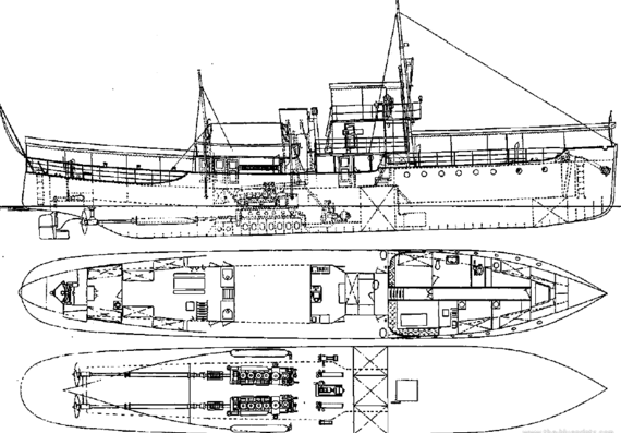 Корабль SNS Inspector I-5 - чертежи, габариты, рисунки