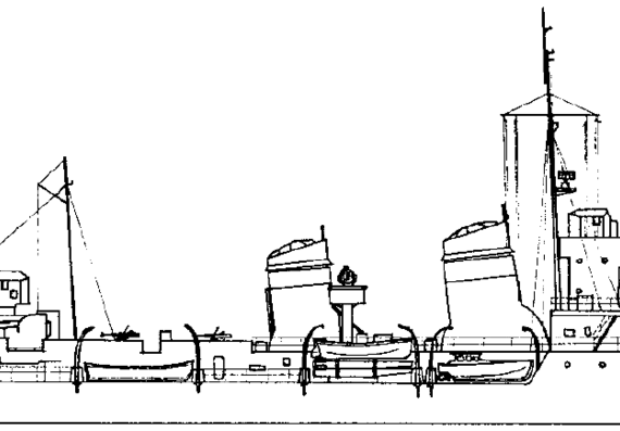 Корабль SNS Mendez Nunez (1947) - чертежи, габариты, рисунки