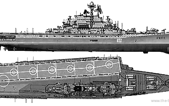 Aircraft carrier SSR Kiev (1979) - drawings, dimensions, pictures