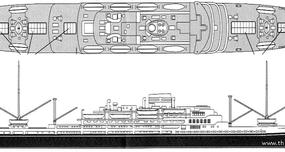Корабль SS Argentina Maru - чертежи, габариты, рисунки