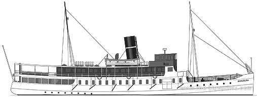 Корабль SS Bohuslan - чертежи, габариты, рисунки