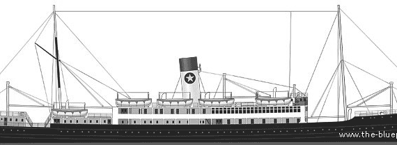Ship SS Britannia (1939) - drawings, dimensions, pictures