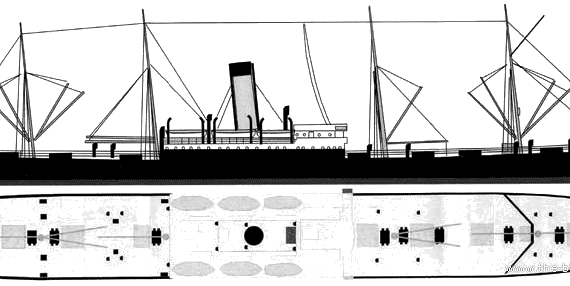 Корабль SS Californian (1902) - чертежи, габариты, рисунки