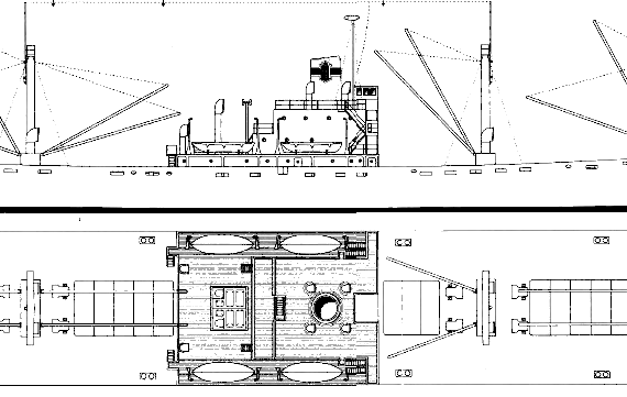 Ship SS Chorzow - drawings, dimensions, figures