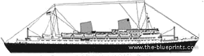 Корабль SS Europa - чертежи, габариты, рисунки