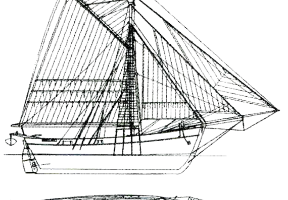 Корабль SS Gronland (1867) - чертежи, габариты, рисунки