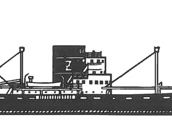 Корабль SS Lewant - чертежи, габариты, рисунки