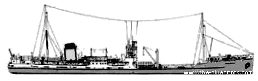 Корабль SS Shieldhall - чертежи, габариты, рисунки