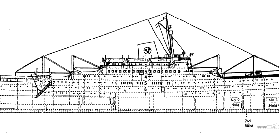 Корабль SS stockholm - чертежи, габариты, рисунки