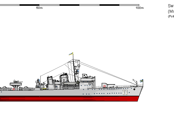 Корабль SW DD Town Modified - чертежи, габариты, рисунки