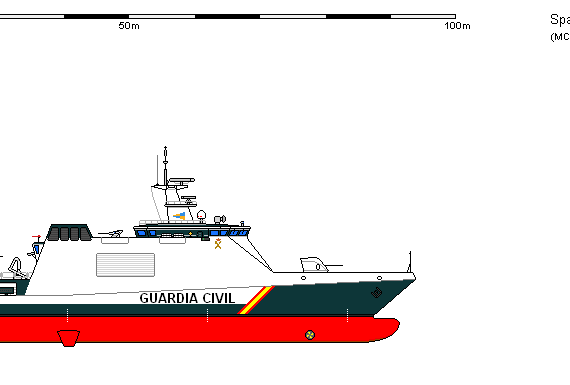 Корабль S OPV BAM Ibiza AU - чертежи, габариты, рисунки