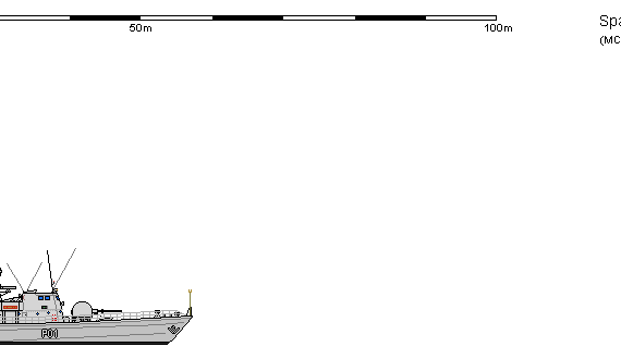 Корабль S PB-01 FPB 57 Lazaga - чертежи, габариты, рисунки