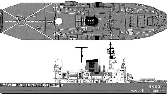 Корабль Shirase - чертежи, габариты, рисунки