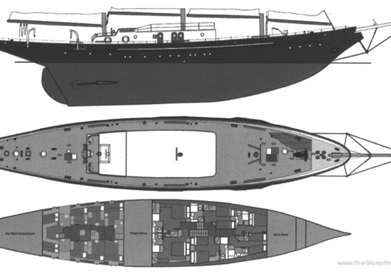 Яхта Sir Winston Churchill - чертежи, габариты, рисунки