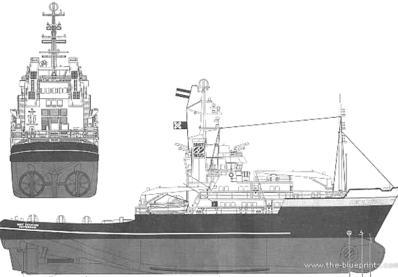 Военный корабль Smit Houston Tug Boat - чертежи, габариты, рисунки