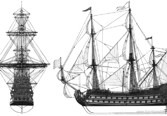 Soleil Royal ship - drawings, dimensions, pictures
