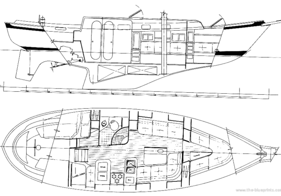 Яхта Southern Cross 39 Profile - чертежи, габариты, рисунки