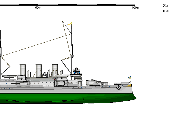 Ship Sw BB Oscar II - drawings, dimensions, figures