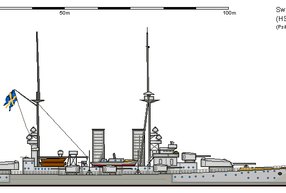 Ship Sw BB Sverige - drawings, dimensions, figures