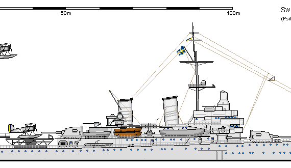 Корабль Sw CL Gotland - чертежи, габариты, рисунки