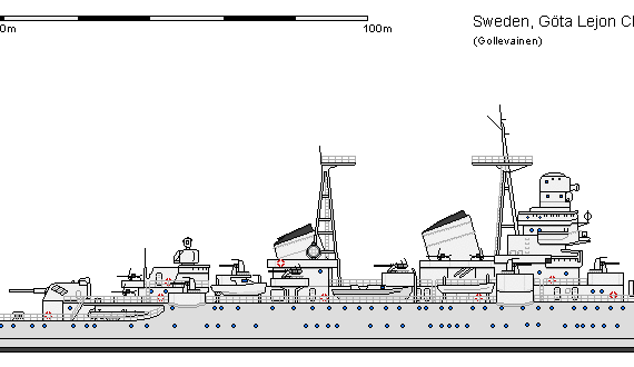 Корабль Sw CL Tre Kronor - чертежи, габариты, рисунки