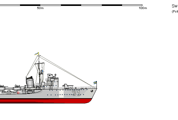 Корабль Sw DD Mode - чертежи, габариты, рисунки