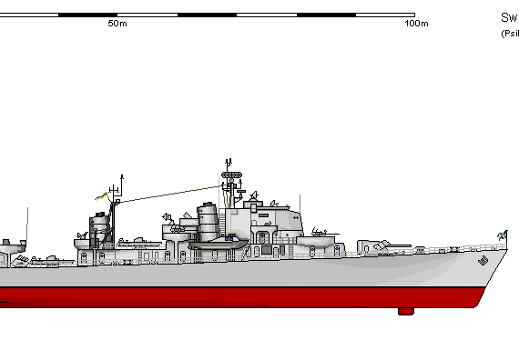 Ship Sw DD Ostergotland - drawings, dimensions, pictures