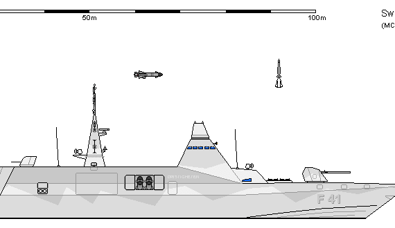 Ship Sw FF YSNY (Meko A200) Dristigheten AU - drawings, dimensions, figures