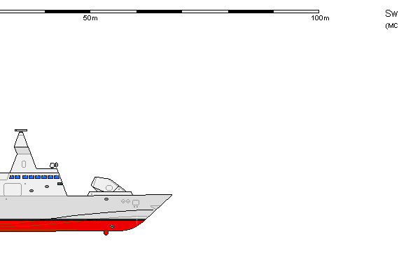 Корабль Sw FS Visby Export Stealth Corvette (2006) - чертежи, габариты, рисунки