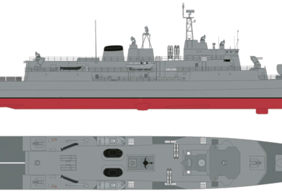 Ship TCG Salihreis F246 (Frigate), - drawings, dimensions, figures